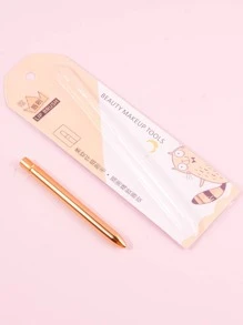 1 件初学者唇刷，轻巧便携，带盖，优质化妆刷工具 - 金色 - 查看 6