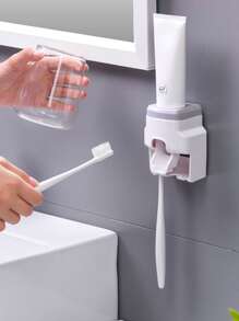 1 pieza Soporte para cepillo de dientes montado en la pared - Multicolor - Ver 1