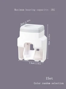 1 pieza Soporte para cepillo de dientes montado en la pared - Multicolor - Ver 5