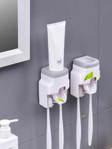 1 pieza Soporte para cepillo de dientes montado en la pared - Multicolor - Ver 6