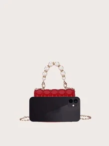 Cặp sách Trẻ em Ngọc trai màu trơn - Đỏ - Xem 7