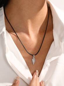 2入組/套情侶磁性心形墜飾項鍊 - 彩色 - 查看 5