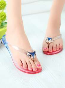女士透明带人字拖 时尚人字拖，沙滩装，女士拖鞋 - 彩色 - 查看 2