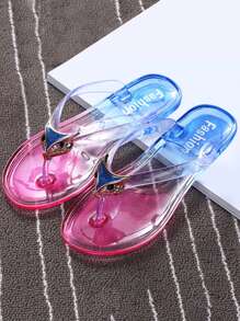 女士透明带人字拖 时尚人字拖，沙滩装，女士拖鞋 - 彩色 - 查看 3