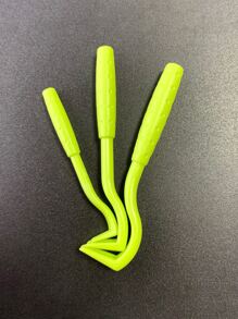 3PCS/Set Pet Flea Removal Tool Kit Plastic Scratching Hook Remover Cat Dog Grooming Supplies Tick Removal Tool Tweezers Clip - Green - View 1