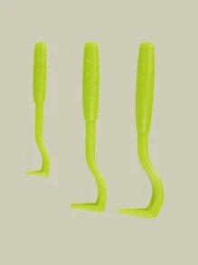3PCS/Set Pet Flea Removal Tool Kit Plastic Scratching Hook Remover Cat Dog Grooming Supplies Tick Removal Tool Tweezers Clip - Green - View 3