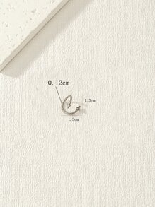 1入組圓錐裝飾耳環 - 淺灰色 - 查看 5