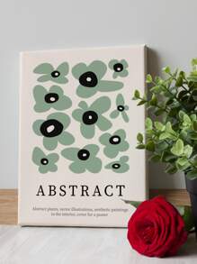 花和標語圖案裱框畫 - 彩色 - 查看 1