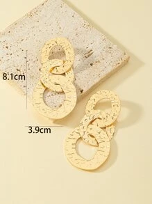 Bông tai lủng lẳng - Vàng - Xem 3