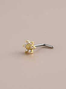 Hoa đính đá trang trí mũi đinh tán bằng đồng đơn giản và phong cách cho phụ nữ và trẻ em gái Unisex ngày lễ tình nhân, mẹ, mẹ, ngày của mẹ, quà tặng - Vàng - Xem 2