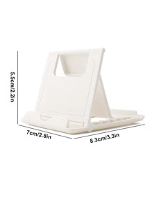 1入組手機桌子支架車支架,超薄電話架 - 白色 - 查看 4