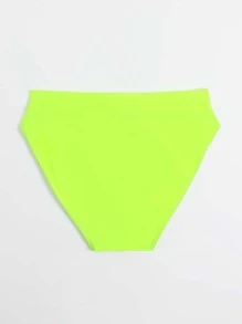 Manfinity Men Tie Front Neon Swim Brief Bathing Suit For Summer Beach - Mint Green - View 2
