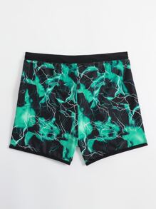 Manfinity Men Lightning Print Drawstring Waist Swim Trunks - Multicolor - View 2