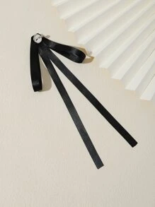 Strass & Kunstperle Dekor Schleife - Schwarz - Übersicht 2