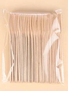 50支一次性木叉 - 卡其色 - 查看 6