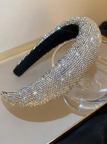 1pc Rhinestone Decor Headband - Silver - View 5