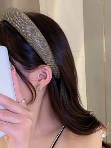 Rhinestone trang trí Headband - Vàng - Xem 1