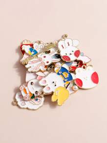 10入組/套隨機貓DIY吊墜 - 彩色 - 查看 1