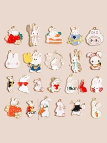 10入組/套隨機貓DIY吊墜 - 彩色 - 查看 7