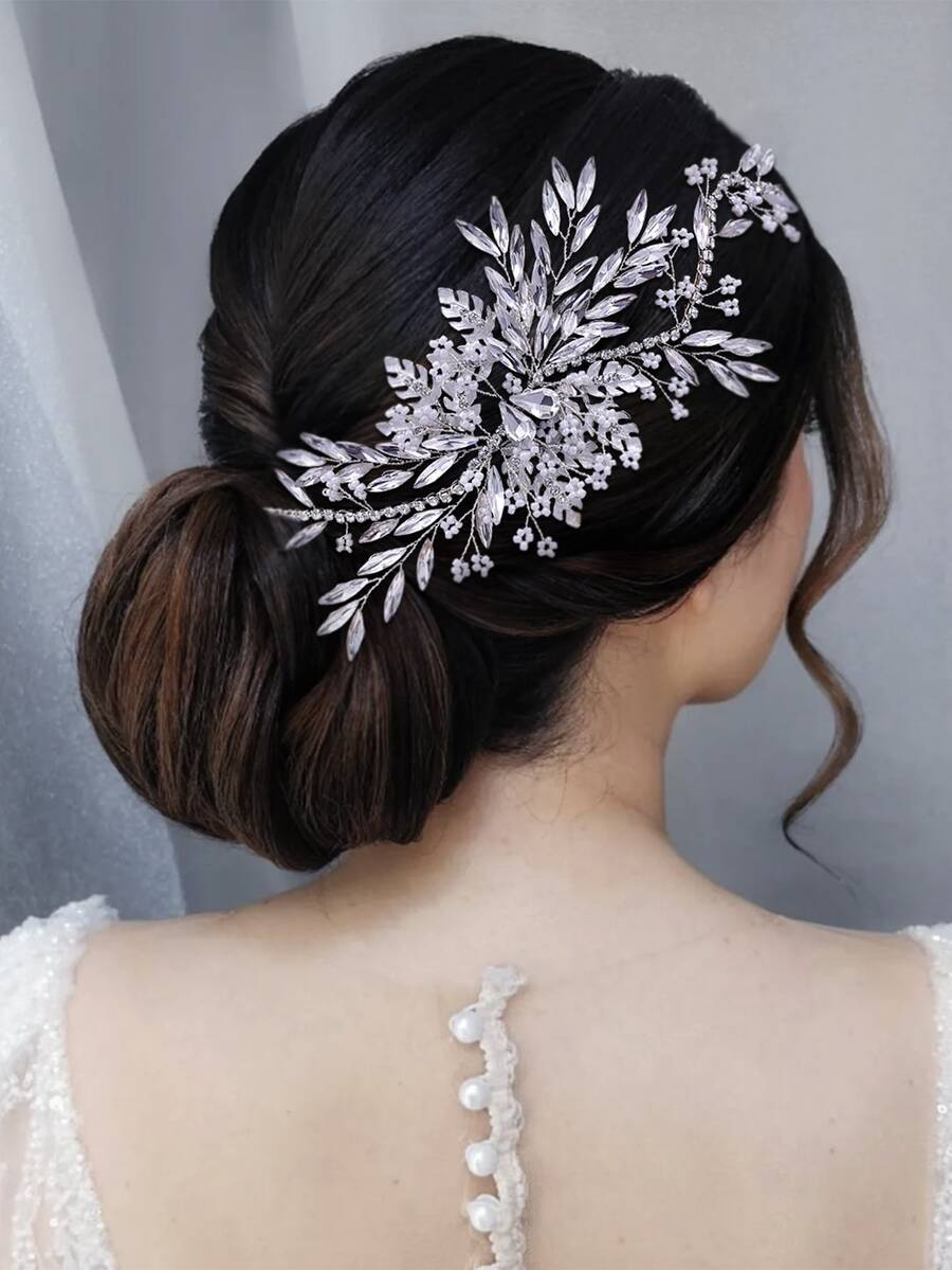 Trang trí Rhinestone Mũ cô dâu