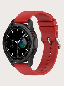 Silicone Watchband Compatible With Samsung Watch - Red - View 1