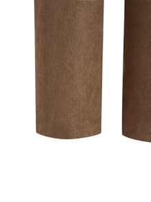 Flirla Plus Solid Straight Leg Pants - Camel - View 3