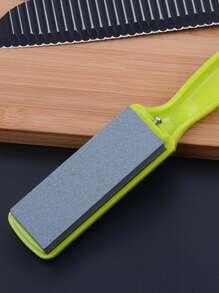Home Kitchen Knife Sharpener High Hardness Sharpening Stone Practical Anti-Slip Base Knife Sharpening Tool 1pc - Green - View 5