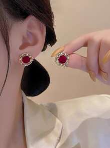 Đồ trang trí Ngọc Trai giả Bông tai stud - Nhiều màu - Xem 2