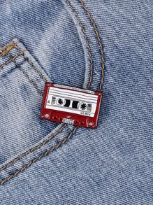 Magnetic Tape Design Brooch - Multicolor - View 1