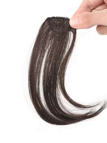 Short Straight Synthetic Hair Bangs - Chocolate Brown - View 1