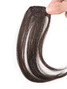 Short Straight Synthetic Hair Bangs - Chocolate Brown - View 3