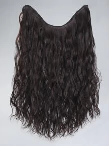Long Curly Synthetic Hair Extension - Brown - View 2