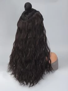 Long Curly Synthetic Hair Extension - Brown - View 5