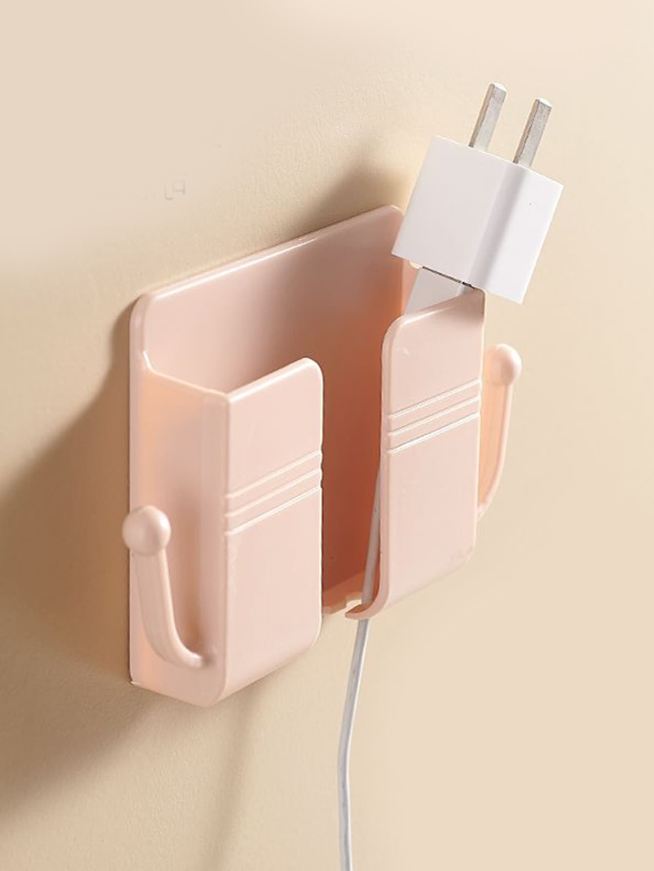 Paste Wall Mount Phone Holder - Pink - View 1