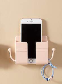 Paste Wall Mount Phone Holder - Pink - View 2