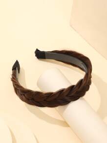 Băng đô bện tóc giả - màu nâu - Xem 3