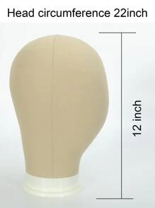 22 Inch Mannequin Head With Stand - Beige - View 3