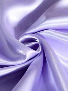 1pc Soft And Breathable Ice Silk Satin Pillowcase In Aqua Blue - Violet Purple - View 5