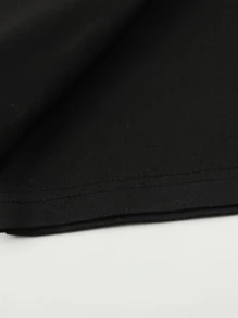 Manfinity Homme 男士撲克牌圖案雙色T恤 - 黑與白 - 查看 3