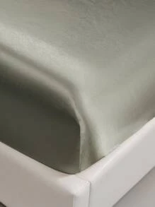 素色緞面床笠套裝不附內芯 - 灰色 - 查看 4