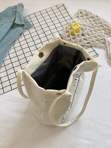 Bolsa de compras con estampado de dibujos animados - Albaricoque - Ver 4