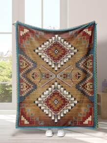 Geometric Pattern Blanket - Multicolor - View 1