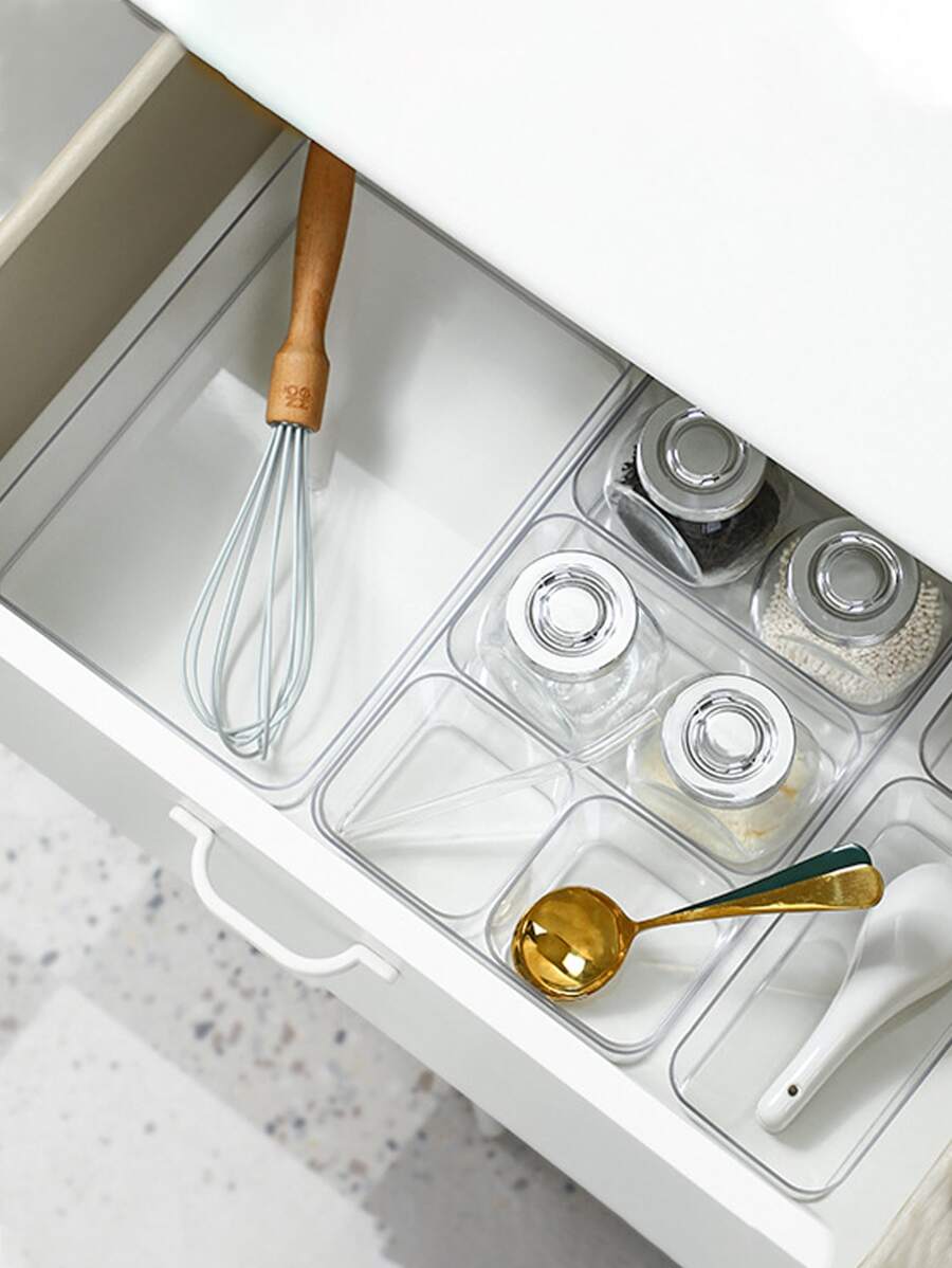 1 pieza transparente Cajón Caja de almacenamiento - transparente - Ver 1