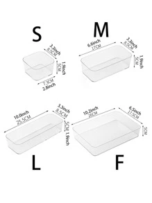 1 pieza transparente Cajón Caja de almacenamiento - transparente - Ver 3