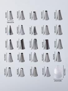 25 piezas Set boquilla de tubería de acero inoxidable