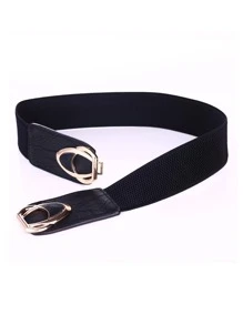 可爱单件女士对称扣加大码腰带，适合夏季、秋季、万圣节 - 黑色 - 查看 4