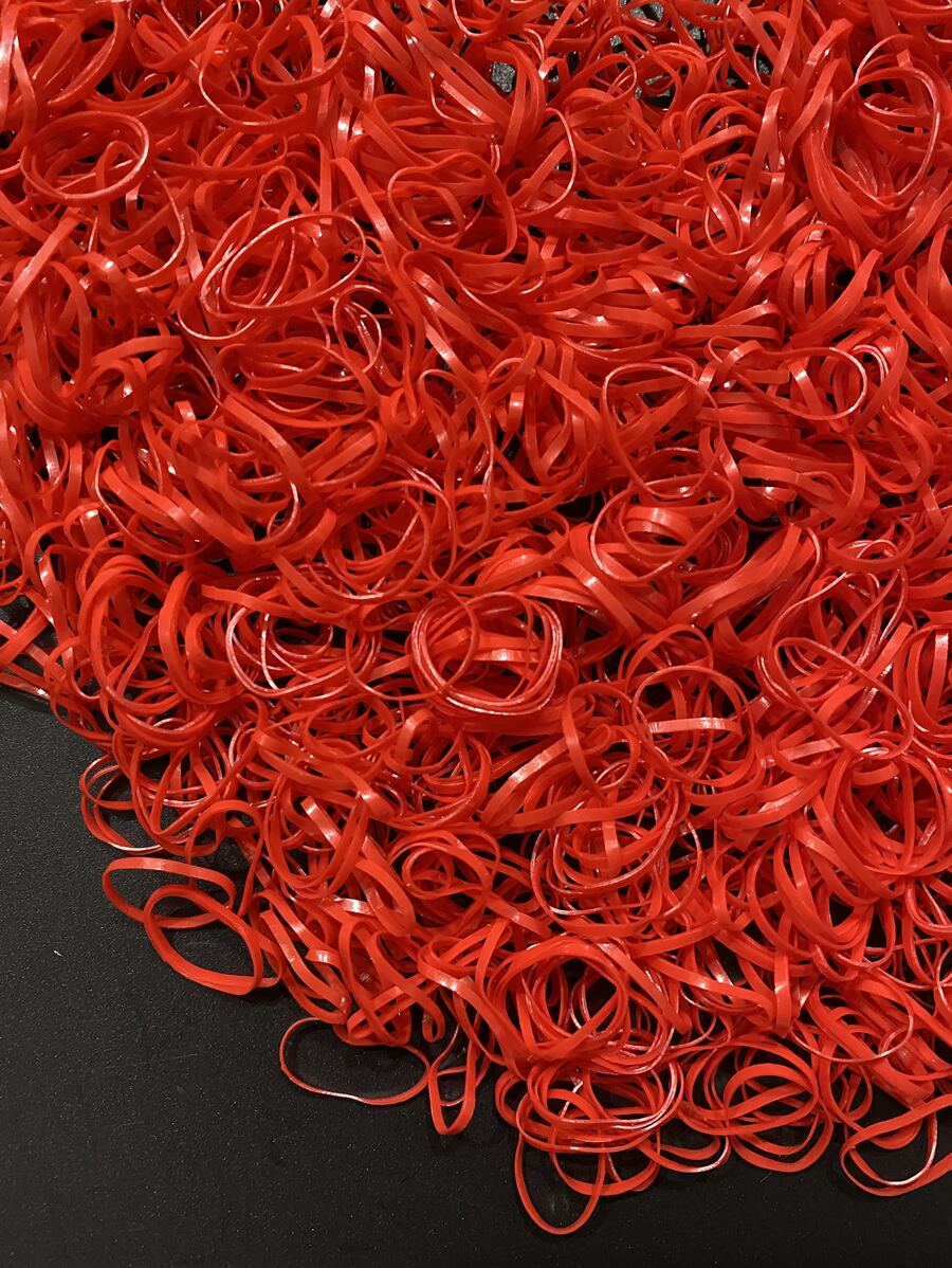 1000pcs Red Color Elastic Hair Bands Teenitor Multi Color Hair Holder