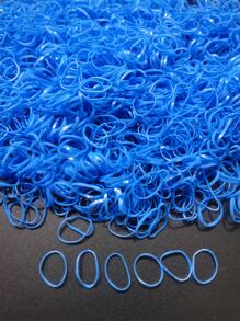1000个蓝色弹力发圈 Teenitor 多色发圈 发绳 弹性橡皮筋 休闲、健身、发饰、马尾辫、发圈、发绳、发圈、发圈、发饰