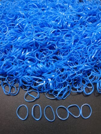 1000 piezas Lazos de pelo elásticos de color azul Teenitor, sujetadores de pelo multicolor, bandas de goma elásticas para el cabello, accesorios casuales, de gimnasio, para coleta, elásticos para el cabello, cuerda para el cabello, lazos de pelo