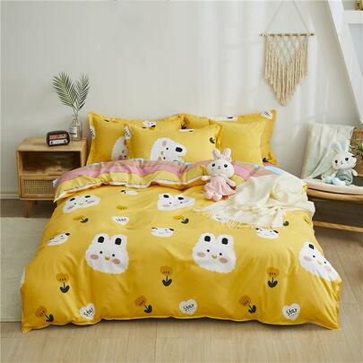 Cartoon Graphic Duvet Cover Set Without Filler